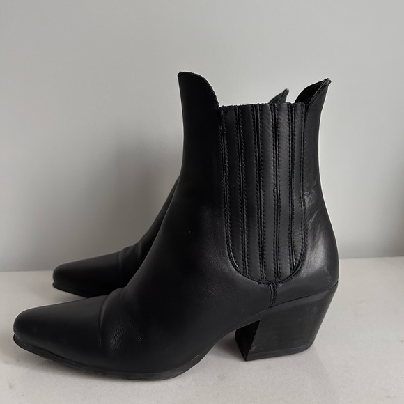 Zara Leather Ankle Boots - Picture 2 of 4